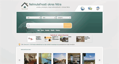 Desktop Screenshot of nehnutelnosti-nitra.eu